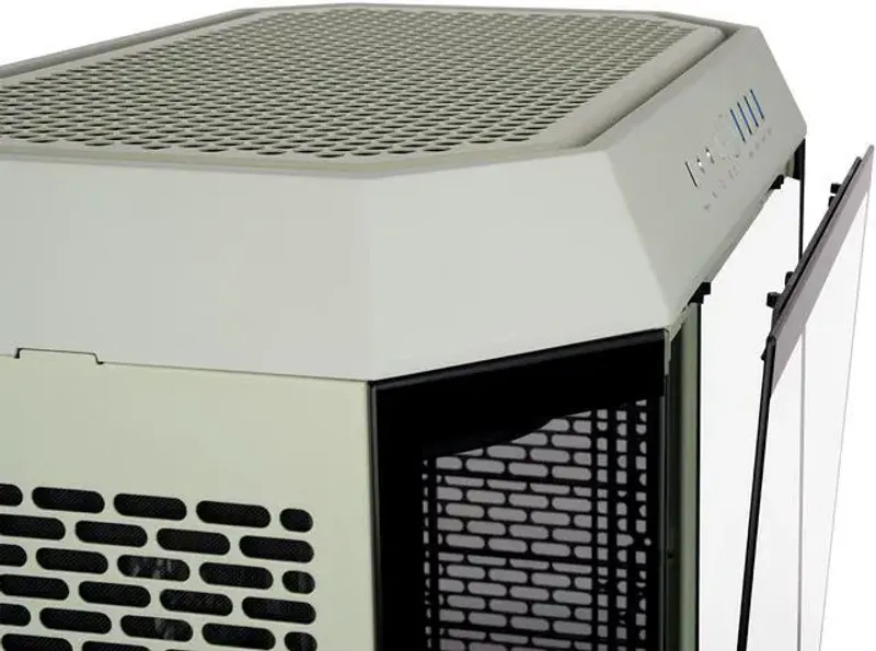 Alt view image 14 of 20 - Thermaltake Tower 600 Matcha Green Mid-Tower ATX Case; 3 Tempered Glass Panels; Hidden-Connector Motherboard Support; Rotational PCI-e Slots; CA-1Z1-00MEWN-00