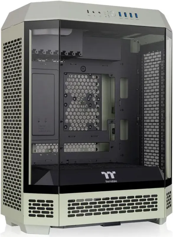 Main image of Thermaltake Tower 600 Matcha Green Mid-Tower ATX Case; 3 Tempered Glass Panels; Hidden-Connector Motherboard Support; Rotational PCI-e Slots; CA-1Z1-00MEWN-00