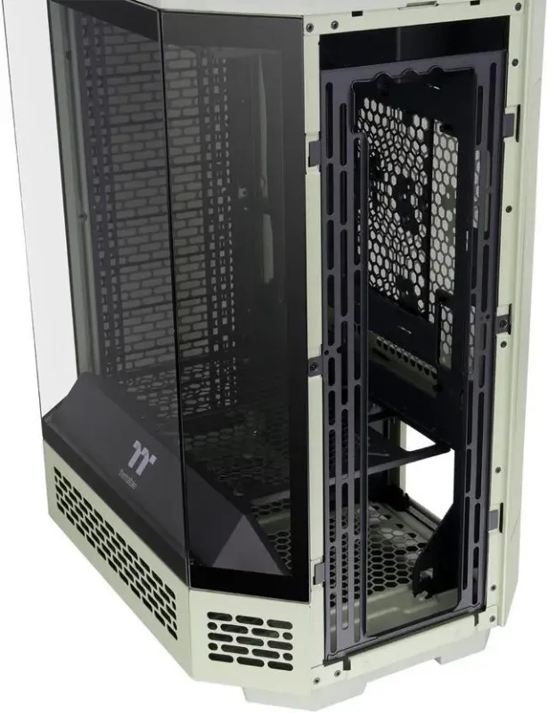 Alt view image 15 of 20 - Thermaltake Tower 600 Matcha Green Mid-Tower ATX Case; 3 Tempered Glass Panels; Hidden-Connector Motherboard Support; Rotational PCI-e Slots; CA-1Z1-00MEWN-00