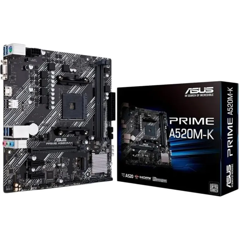 Placa Madre Asus Prime A520M-K AM4 DDR4 Micro ATX