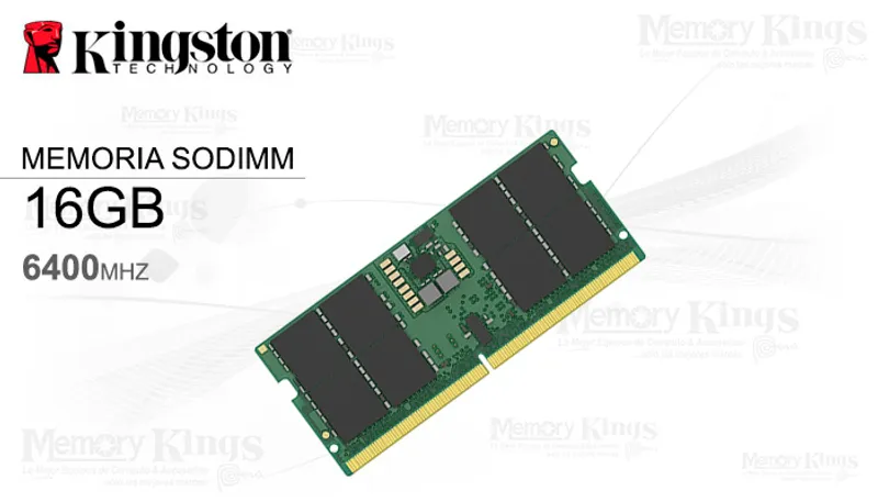 MEMORIA SODIMM DDR5 16GB 6400 CL52 KINGSTON