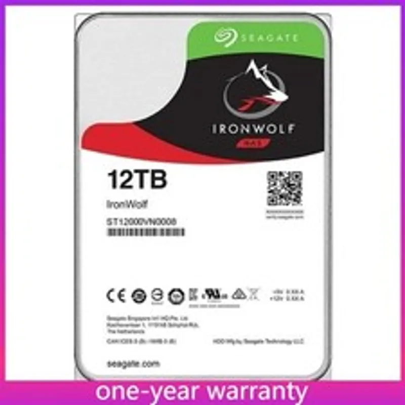 Seagate IronWolf ST12000VN0008 12TB 3.5in SATA 7200 RPM 256MB 6Gb NAS HDD New