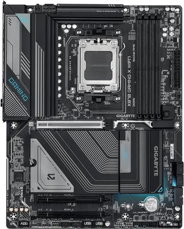 Alt view image 2 of 5 - GIGABYTE X870 GAMING X WIFI7 AM5 LGA 1718, ATX, DDR5, 4x M.2, PCIe 5.0, USB4, Wi-Fi 7, 2.5GbE LAN, EZ-Latch, 5-Year Warranty