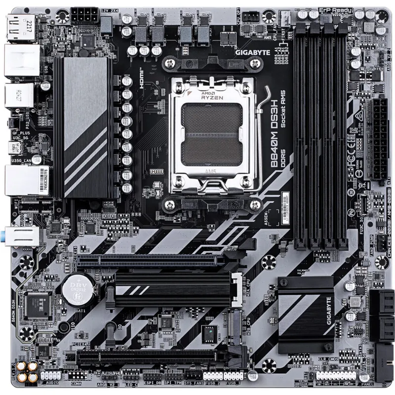 MOTHERBOARD GIGABYTE AM5 B840M DS3H DDR5 BOX M-ATX - Imagen 2