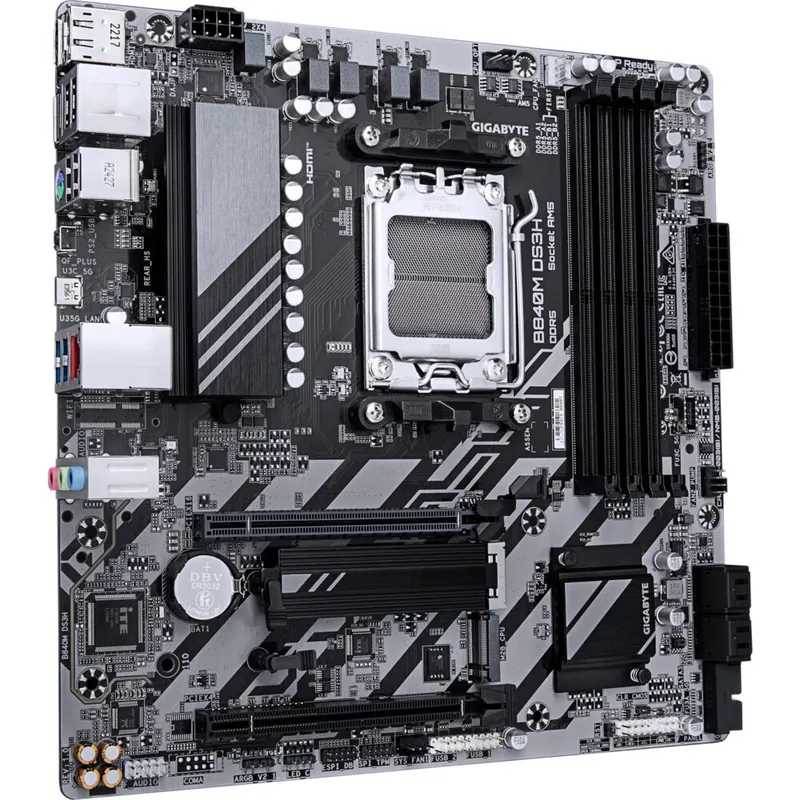 MOTHERBOARD GIGABYTE AM5 B840M DS3H DDR5 BOX M-ATX - Imagen 3