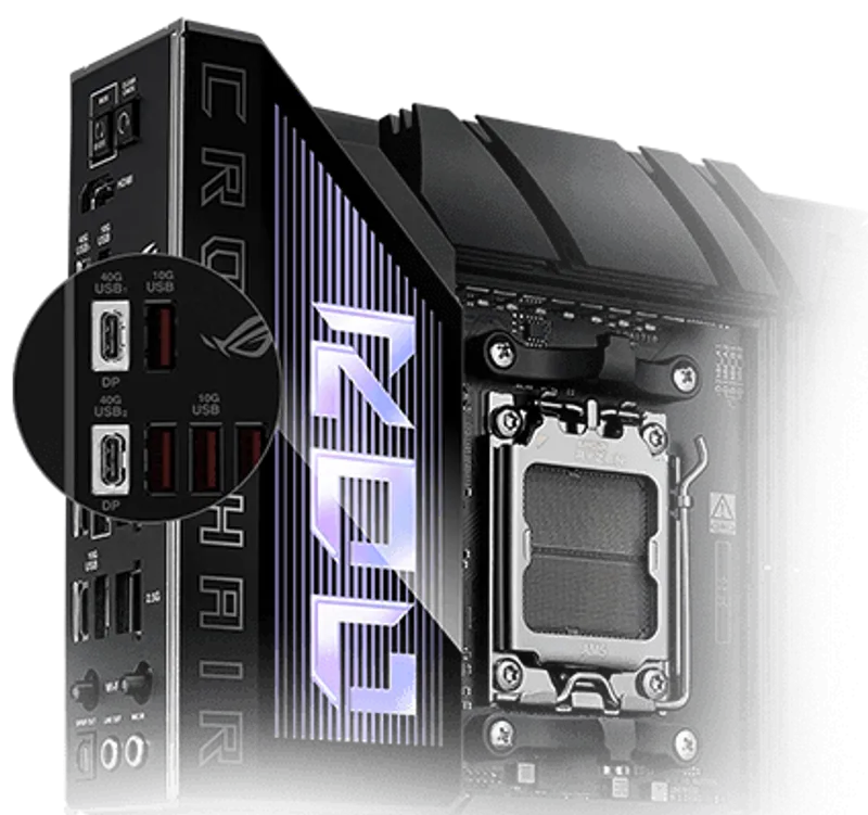 Two USB4® Type-C® Ports on ROG Crosshair X870E Hero BTF