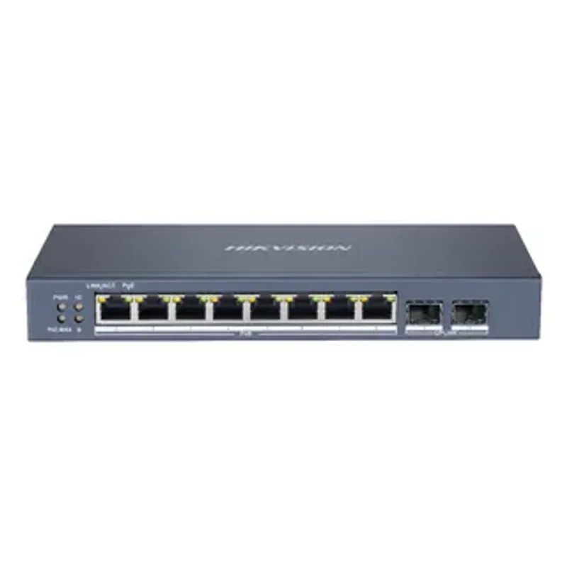 Switch Hikvision Gigabit Poe+ 10 Puertos Adm Ds-3e1510p-ei/m
